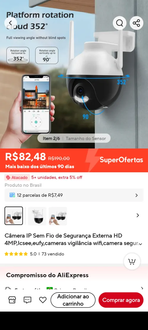 Imagem na descrição da promoção