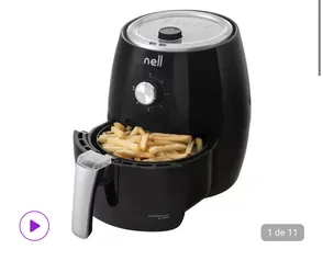 Fritadeira Elétrica sem Óleo/Air Fryer Nell Smart - Preta 2,4L com Timer