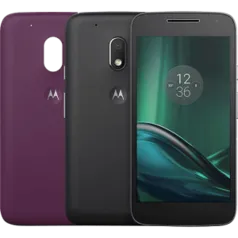 (Shoptime) Smartphone Moto G 4 Play DTV Colors Dual Chip Android 6.0 Tela 5'' 16GB Câmera 8MP - Preto R$