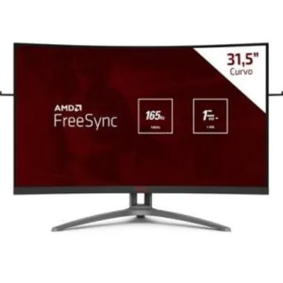 Monitor AOC AGON 31.5´ Curvo, FHD, VA, FreeSync, 165Hz, 1ms | R$1.980