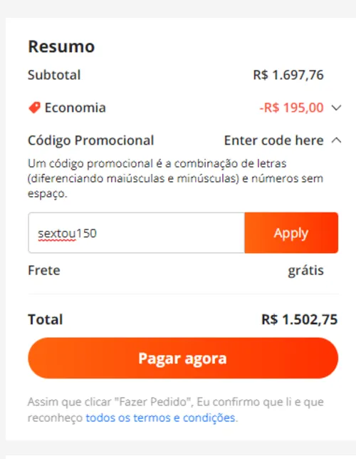 Imagem na descrição da promoção