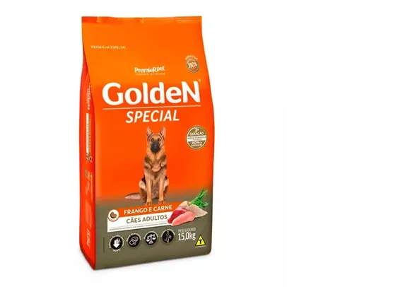 Ração Golden Special Cães Adultos Frango E Carne - 20kg