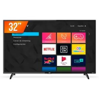[R$684 AME+CC Shoptime] Smart TV 32" HD AOC RokuTV 32S5195/78G | R$760