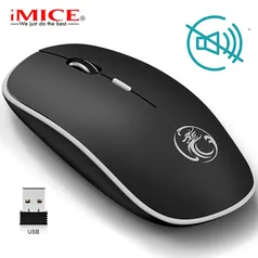 Mouse gamer sem fio silencioso, ergonômico, ótico, usb, para pc e notebook