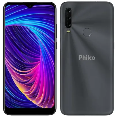 Smartphone Philco Hit P10 Space Gray 128GB, 4GB RAM, Tela 6,2”, Câmera Traseira Tripla, Android 10