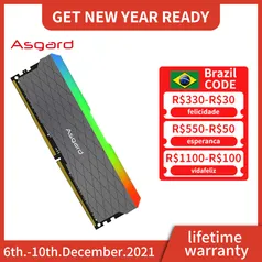 Memória Ram Asgard DDR4 2x8GB 3200MHz RGB - R$317,40