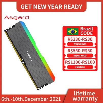 Memória Ram Asgard DDR4 2x8GB 3200MHz RGB - R$317,40