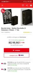 [AME 69,90] Box trilogia senhor dos anéis + poster | &)