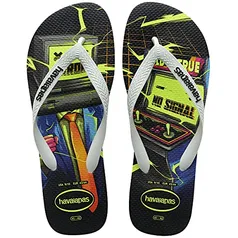 Chinelo 4 Nite, Havaianas, Masculino, Branco/Branco/Azul, 45/46