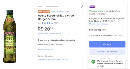 Imagem na descrição da promoção