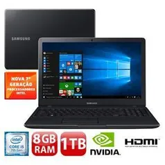 Notebook Samsung Core i5-7200U 8GB 1TB Placa Gráfica 2GB Tela 15.6” Windows 10 Expert X23 NP300E5M-XD1BR