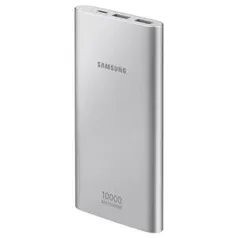 Carregador Portátil Samsung USB Tipo C, 10.000 mAh, Prata - EB-P1100CSPGBR | R$ 85