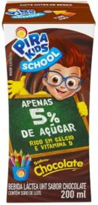 [PRIME] (0,87 acima de 5un) - Bebida Láctea Sabor Chocolate Pirakids School 200ml