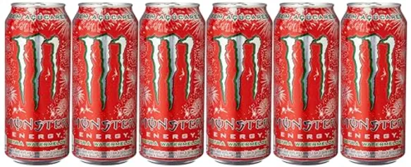 Pack de MONSTER ULTRA WATERMELON LT 473ML - 6 unidades