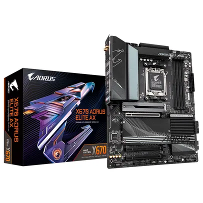 Placa Mãe Gigabyte X670 Aorus Elite AX, AMD AM5, ATX, DDR5, LED RGB, Bluetooth, Wi-Fi 6E