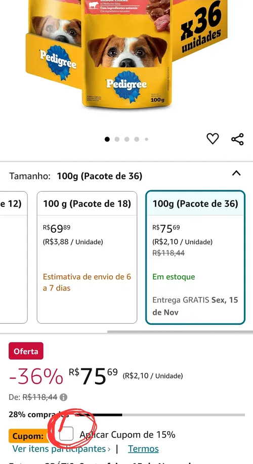 Imagem na descrição da promoção