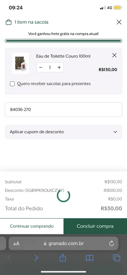 Imagem na descrição da promoção