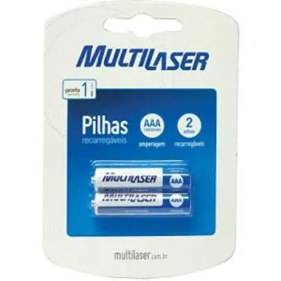 [Prime] 2 Pilhas AAA recarregáveis Multilaser