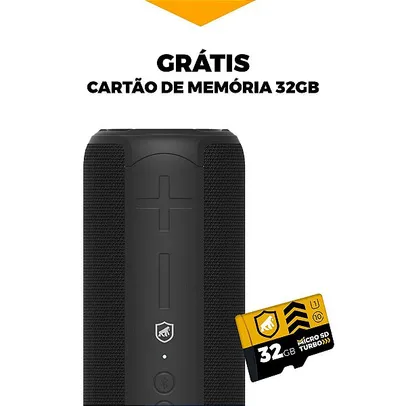 Caixa de som Atomic 20W + Cartão de memoria 32 GB Gshield