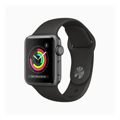 Apple Watch  Series 3 (GPS) - Caixa de alumínio space gray de 38 mm - Pulseira esportiva black