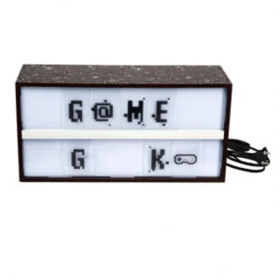 Caixa de luz letreiro - game geek - Luminária | R$80