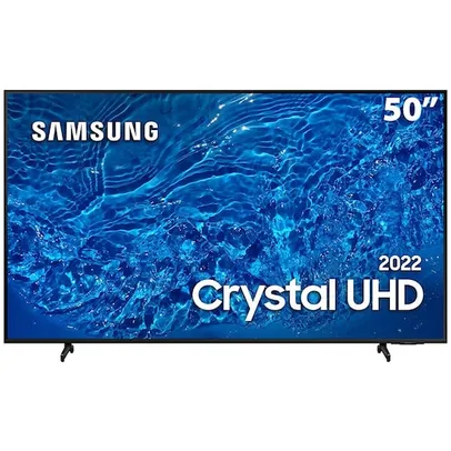 Smart TV 50" Crystal UHD 4K Samsung 50BU8000, Painel Dynamic Crystal Color, Design slim, Tela sem li