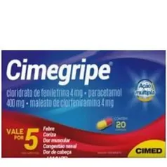 Cimegripe Cloridrato Fenillefrina 4mg + Paracetamol 400mg + Maleato de Clorfeni