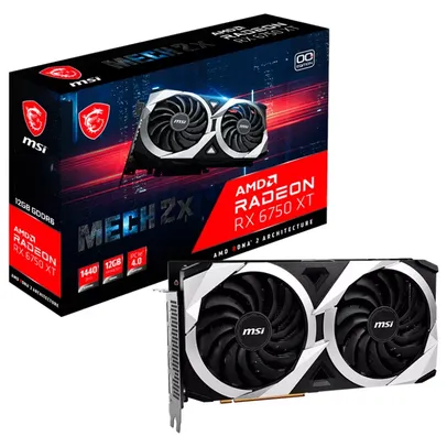 Placa de Vídeo RX 6750 XT Mech 2X 12G OC MSI AMD, 12 GB GDDR6 + STARFIELD PREMIUM