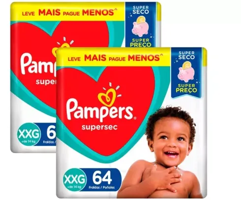 Fralda Pampers Supersec XXG - 128 Unidades