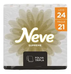 Papel Higiênico Folha Tripla Supreme 24 Rolos Neve