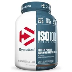 Whey Protein Hidrolisado ISO 100 WHEY CARB - Dymatize - 3lbs 1,4kg por R$221