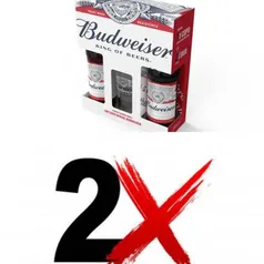 [Contas Novas] 2 KIT's Budweiser 330ML 2 UN + 1 COPO BUD VIDRO 350ML