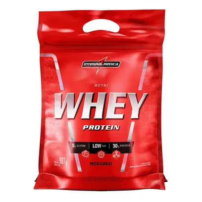 Foto do produto Nutri Whey Protein - Refil 907 G - Integralmédica - Morango