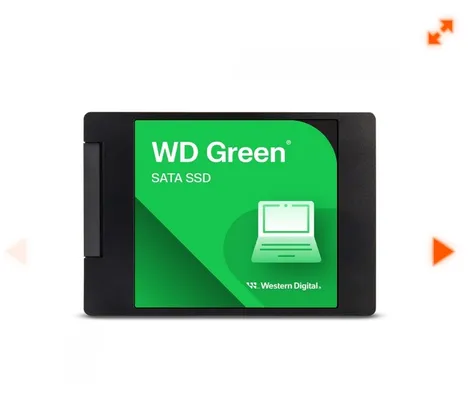 SSD WD Green 480GB, Sata III, Leitura 545MBs e Gravação 430MBs, WDS480G3G0A