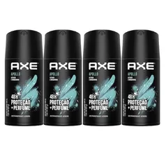 Kit 4x150mL Desodorantes Aerossol Spray Axe Apollo