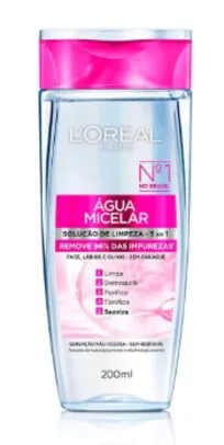 Água Micelar L'Oréal Paris Solução de Limpeza 5 em 1 200ml