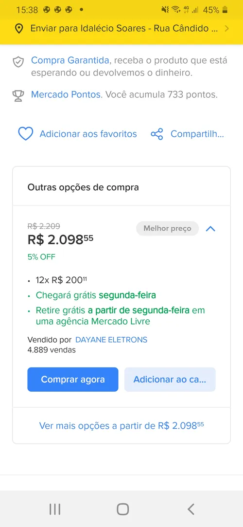 Imagem na descrição da promoção