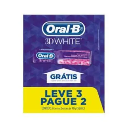 Saindo por R$ 5: Leve 3 Pague 2 - Creme Dental Oral-B 3D White - 70g | Pelando