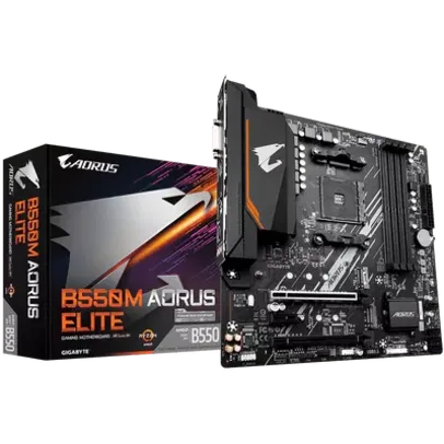 Placa Mãe Gigabyte B550m Aorus Elite, Amd Am4, Micro Atx, Ddr4