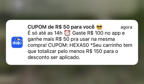 Imagem na descrição da promoção