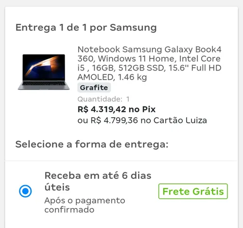 Imagem na descrição da promoção