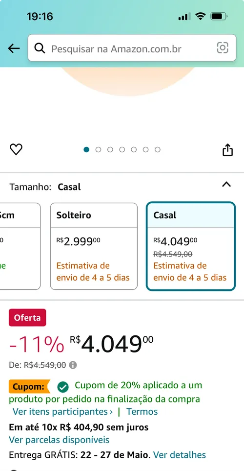 Imagem na descrição da promoção