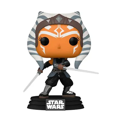 Funko Pop 464 Ahsoka W/Lightsabers The Mandalorian, Multicolor