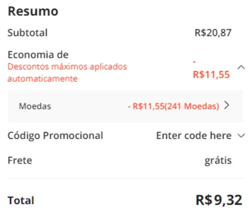 Imagem na descrição da promoção