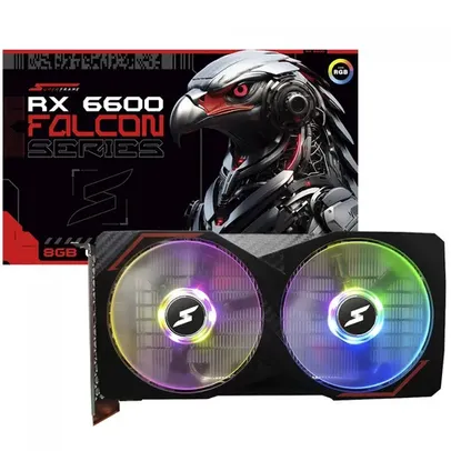 Placa De Vídeo SuperFrame AMD Radeon RX 6600 Falcon, 8GB, GDDR6