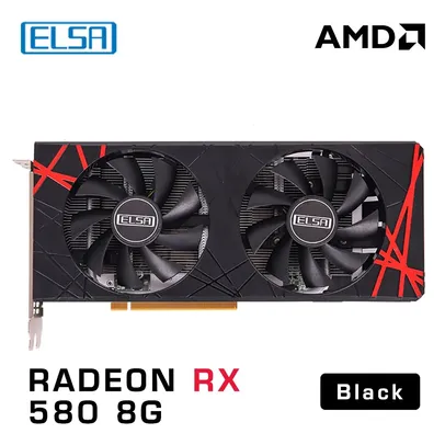 [Moedas]Placa de Vídeo RX 580 8GB 2048SP ELSA - Imposto.ja incluso