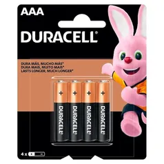 Pilha Duracell Duralock Alcalina AAA 4 unidades em até 30x CC Casas Bahia