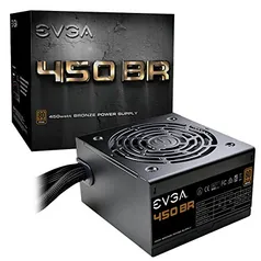 Fonte de Alimentação EVGA 450 BR, 80 Plus Bronze 450W, 3 Anos de Garantia, Fonte de Alimentação 100-BR-0450-K1