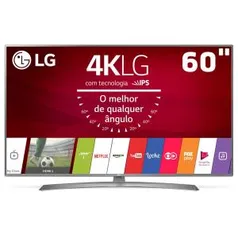 Smart TV LED 60" Ultra HD 4K LG 60UJ6585 com Sistema WebOS 3.5, Wi-Fi, Painel IPS, HDR, Local Dimming, Magic Mobile Connection, HDMI e USB - R$4050