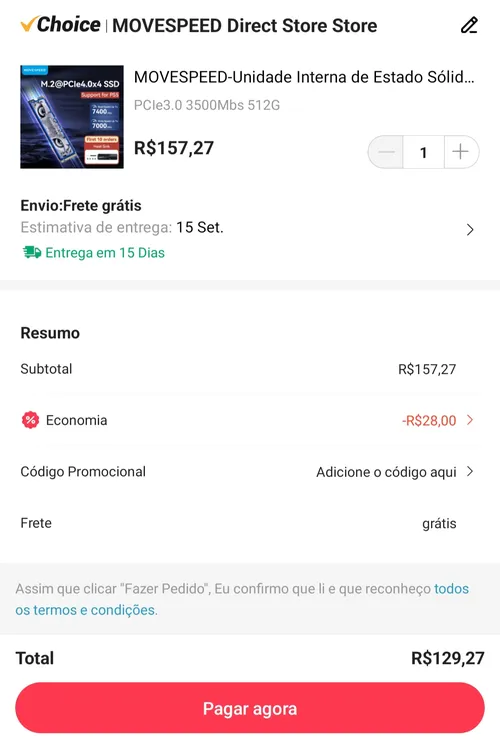 Imagem na descrição da promoção